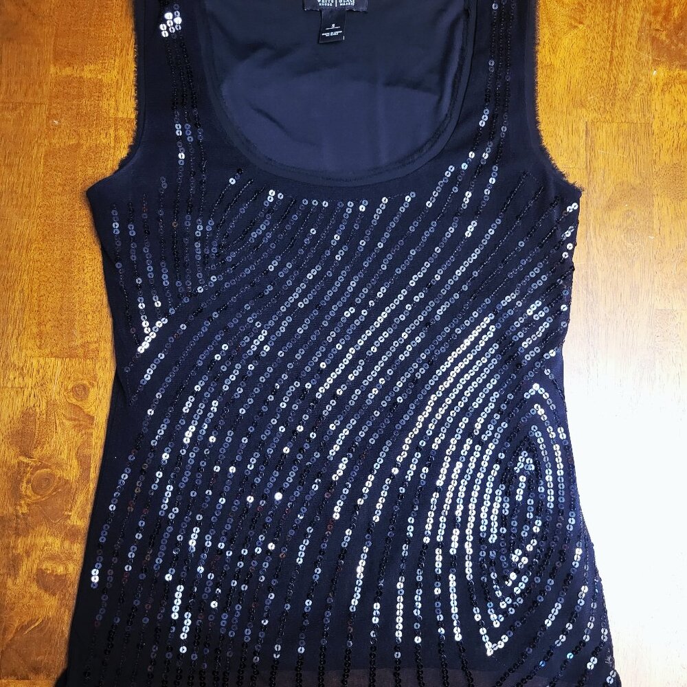 White House Black Market ~ Sz S ~ Sequin Sleeveless Blouse ~ Excellent Condition